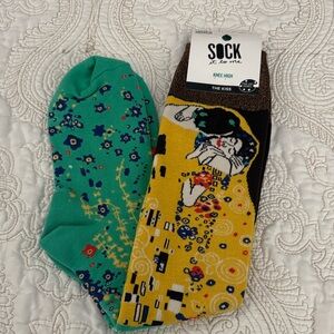 Sock It to Me Knee High Socks - Teal and Yellow